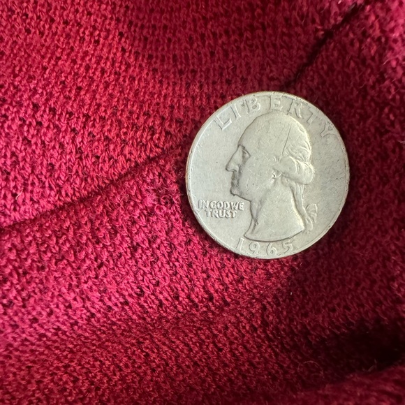 1X Merino Wool Talbots striped red and purple longline duster.96% Merino Wool X1 - Picture 6 of 6